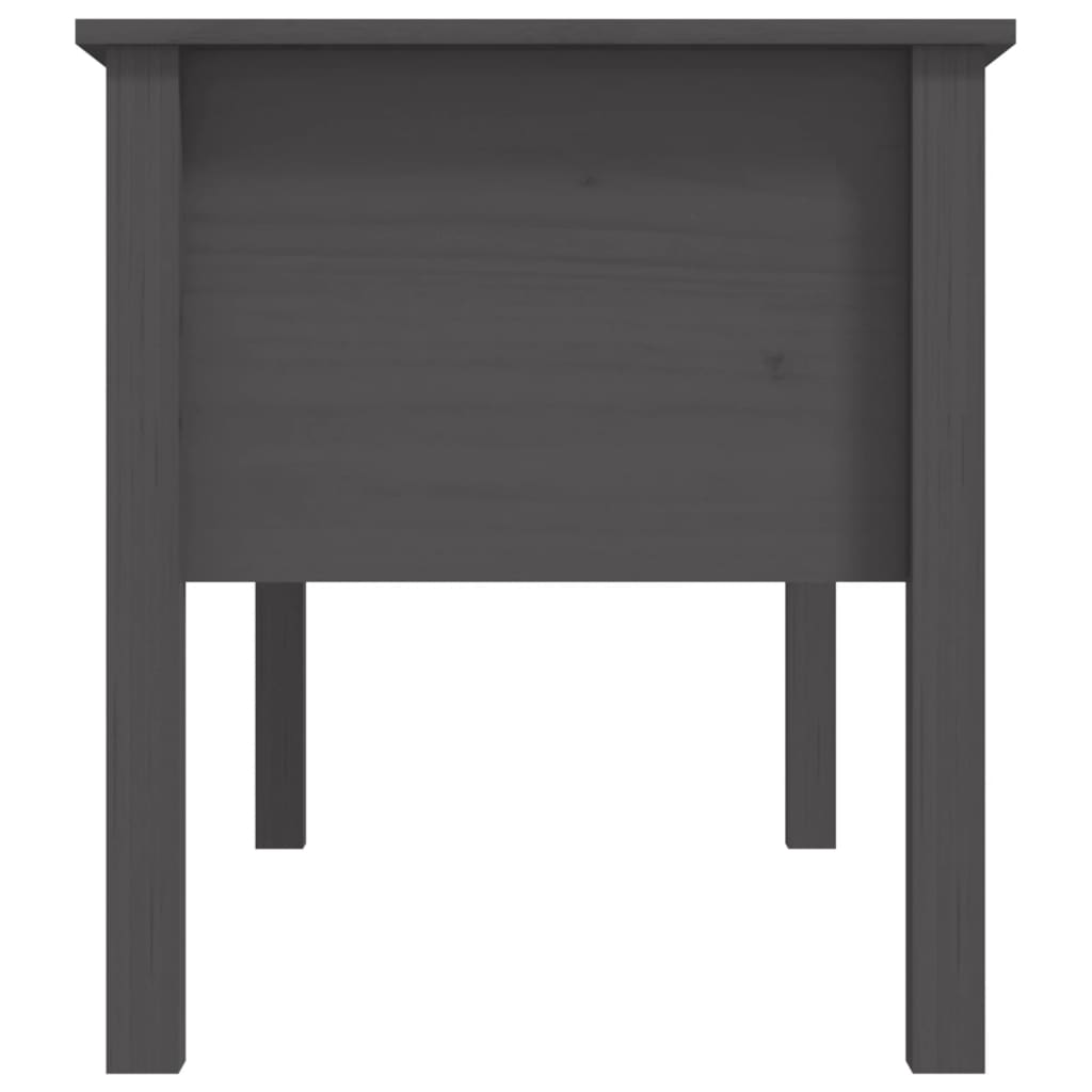 Vidaxl Stolik Kawowy, Szary, 102X49X55 Cm, Lite Drewno Sosnowe