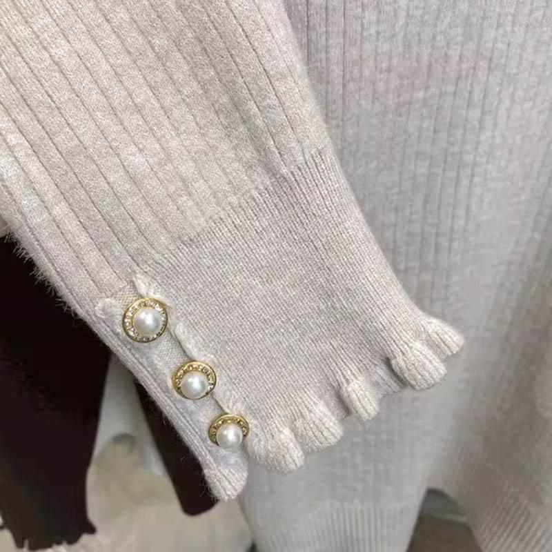 Sweater for Women Autumn Winter Thickened  Warm Knitted Stretchy Long Sleeve Oversize Tops
