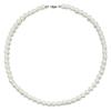 Men's Single Layer Pearl Necklace - Round Beaded Stainless Steel Clavicle Chain
