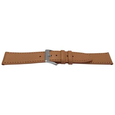 Watch Strap - MY-MONTRE - 20mm - Beige Calfskin - Ultra-soft Touch - Silver Buckle