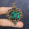 Natural Malachite Handmade Copper Wirewrap Tree Of Life Gift Pendant 2.36" G3J39