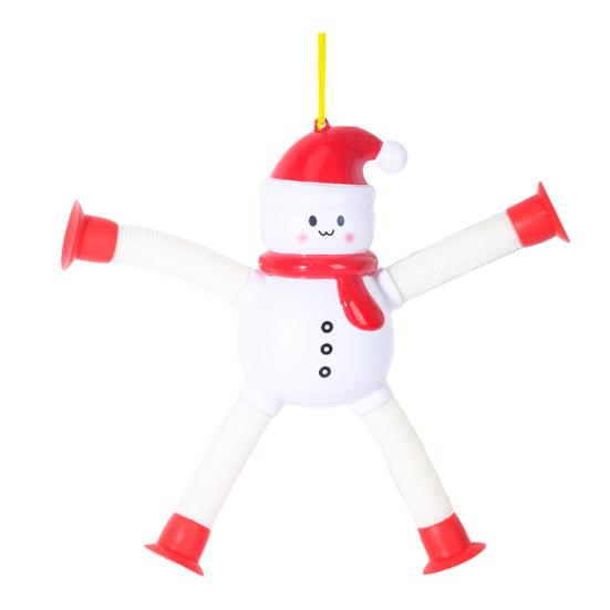 Tubi Pop di Natale Riempitivi per Calze per Bambini Piccoli Bambini Giocattolo Telescopico con Ventosa Babbo Natale/Renna Tubi Fidget Giocattolo Sensoriale per Bambine Bambini