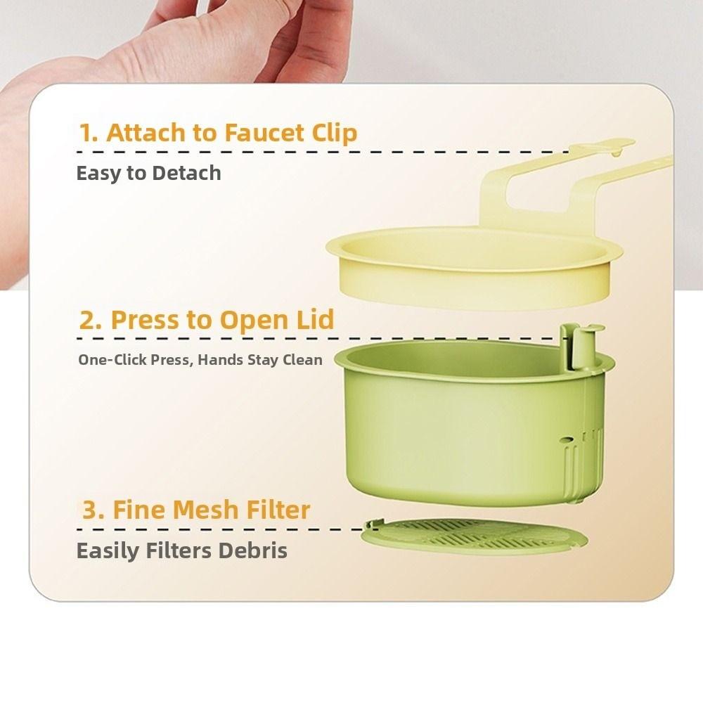 2Pcs Detachable Sink Hanging Strainer Basket Creative Food Residue Separator  Kitchen Accessories