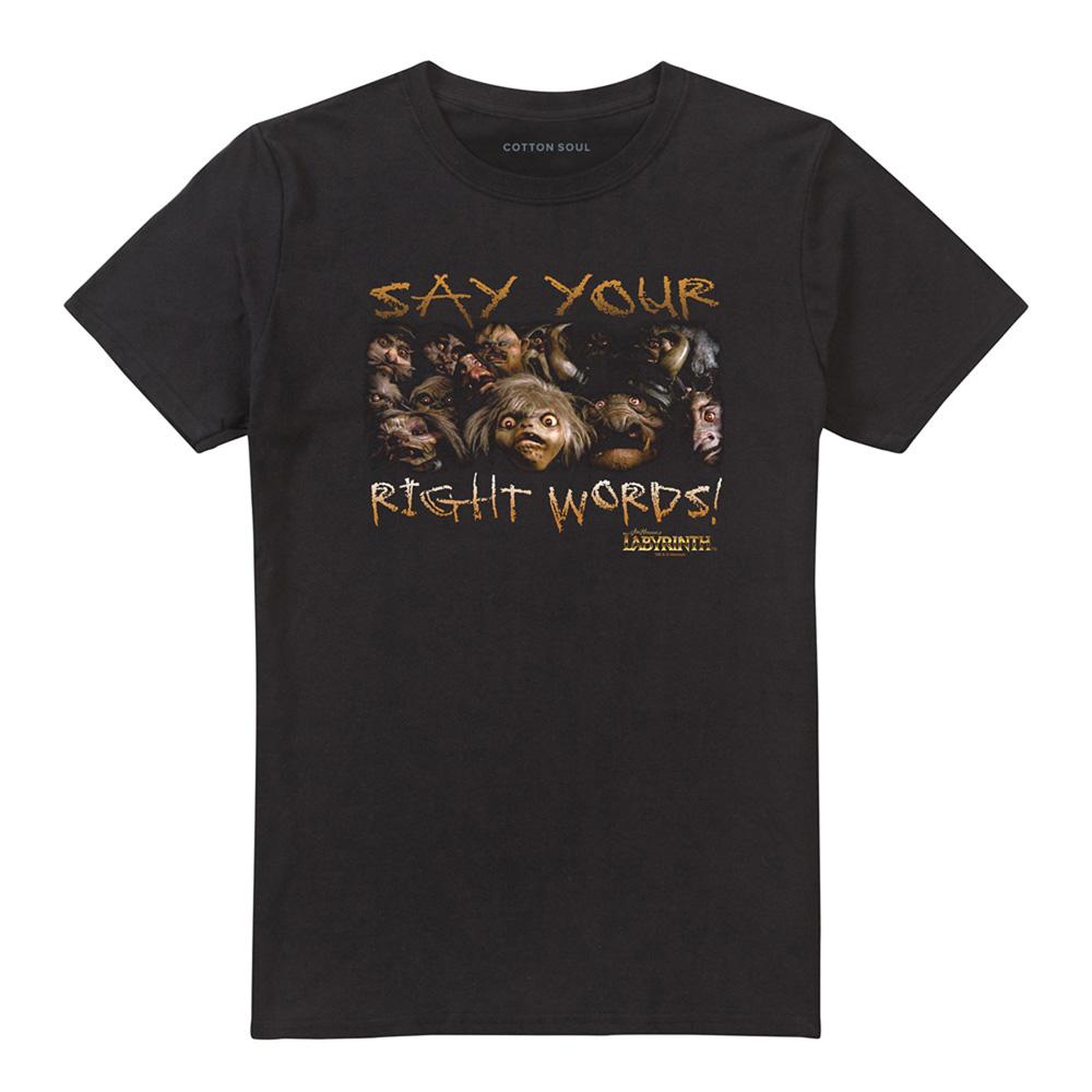Labyrinth Unisex Adult Say Your Right Words T-Shirt