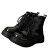 Retro Sweet and Cool Martin Boots for Women's 2025 Spring and Autumn Single New Ins British Style Thick Bottom Heightening Explosion Short Boots
