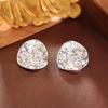 Trendy European & American Style Gold Plated Sequin Stud Earrings - Elegant High-End Fashion Jewelry for Women