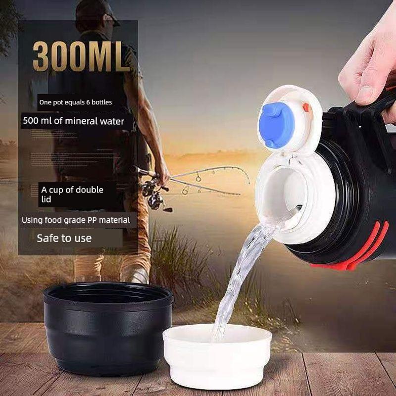 304 Stainless Steel Thermos Large Capacity Thermos Cup Outdoor Household Hot Water Bottle Kettle Car Travel Pot