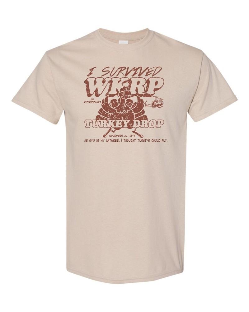 

I Survived The WKRP Cincinnati Turkey Drop Thanksgiving Men s Tee Shirt XL