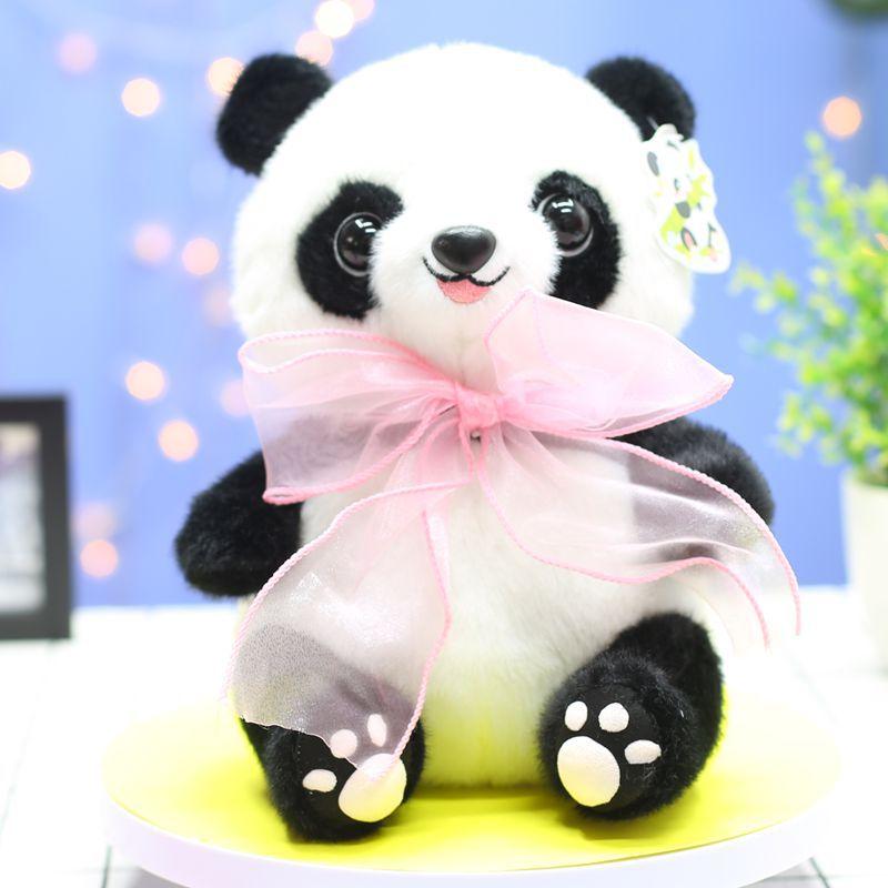 Cute Bow Tie Giant Panda Doll Plush Toy Rag Doll Gift for Children's Girlfriend Best Friend Lover