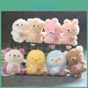 Cute And Fuzzy Bear Plush Keychain Soft Short Plush Bag Charm For Kids