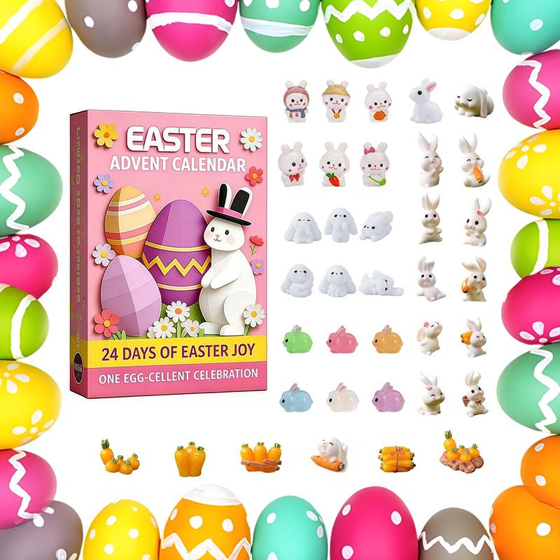 

[HS]1Pc Easter Advent Calendar Rabbit And Carrot, 24 Days Christmas Countdown Rubber Cute Rabbit And Carrot, Fun Holiday Gifts