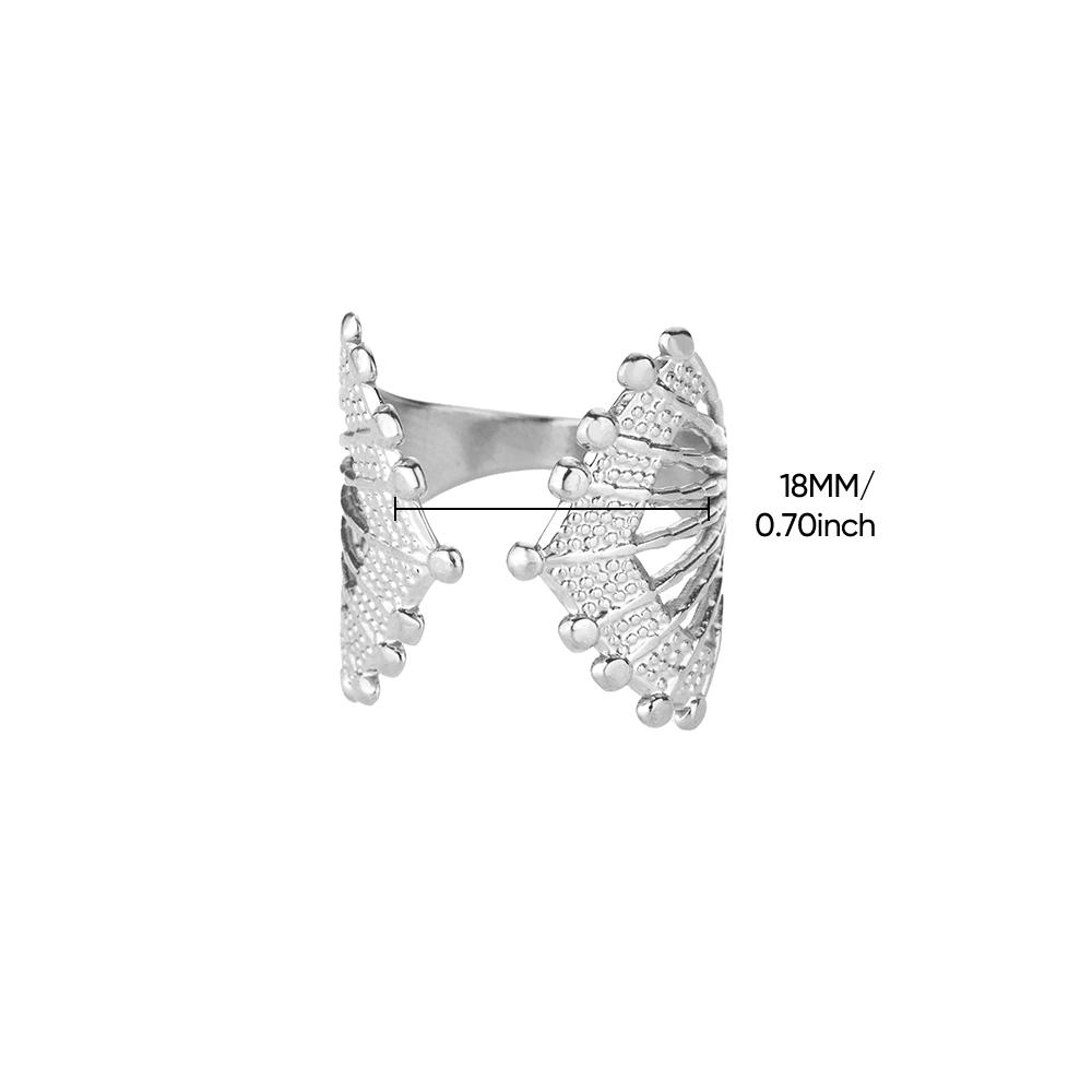 Anillos de Abrazo Geométricos Vintage para Mujer Acero Inoxidable Color Oro Anillo Ajustable Estético Boda Moda Impermeable Circonita