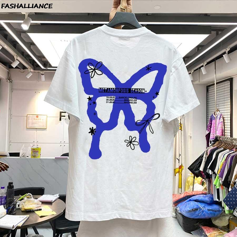 

Butterfly Aitana CUARTO AZUL T shirt for Men Women Hiphop Streetwear Oversized Tops 100 Cotton TShirt AN2 S