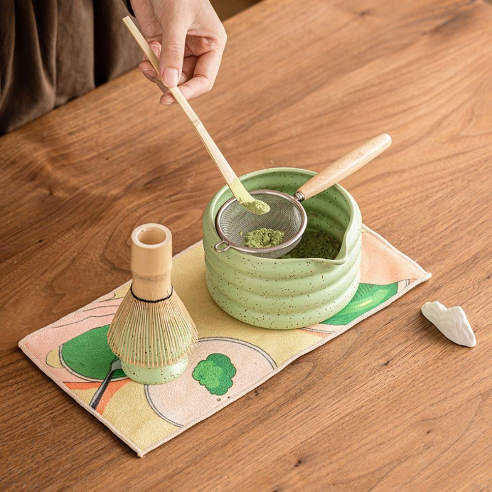 4PCS Food Grade Japanese Matcha Tea Set Doughnut Donut Matcha Stirring Brush  Stirring