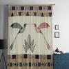 Abstrakte Bambus- und Kolibris-Vorhänge für Schlafzimmer, Wohnzimmer, Tüllvorhänge für Küchenfenster, Voile-Vorhänge