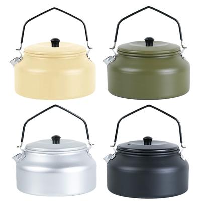 1100ml Outdoor Camping Kettle Aluminum  Teapot Outdoor Hiking Water Boilers Camp Teas Coffee Pots Portable Teapot
