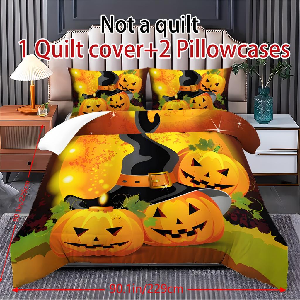 Duvet Cover Printed With Christmas Decoration Super Soft Brushed Microfiber Double Bed Comfortable Set With Zipper Closure And 2 Pillowcases