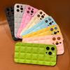 Solid Color Three-dimensional Grid Is Suitable for Apple 17 Anti-drop Mobile Phone Case iPhone16PROMAX Lens All-inclusive Protective Case.