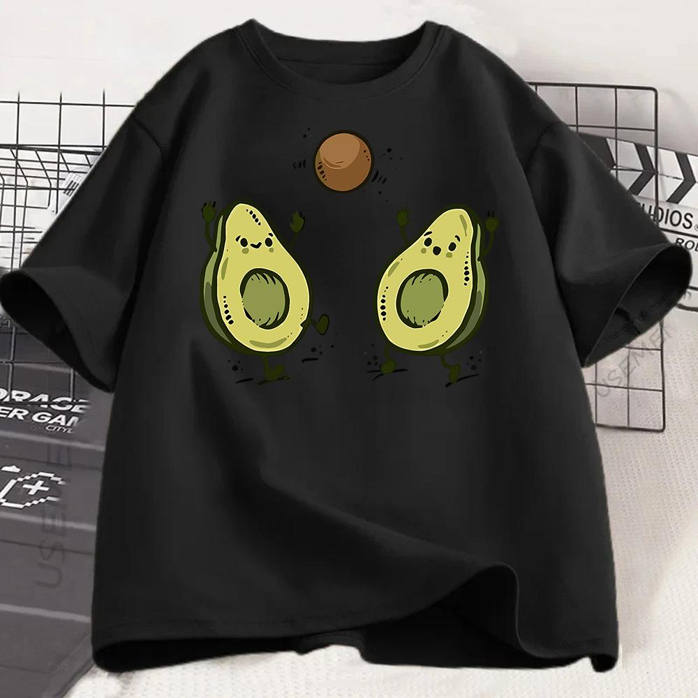 Beautiful Avocado Tshirt Unisexs Tops Summer Loose Cartoon Aesthetic Casual Tshirt Retro Harajuku Tshirt Ladies Street Wear