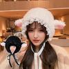 1PC Soft Photography Lamb Horn Tie Hat Various Dressing Comfortable Travel Cute Warm Skin Friendly Daily Cotton Sweet