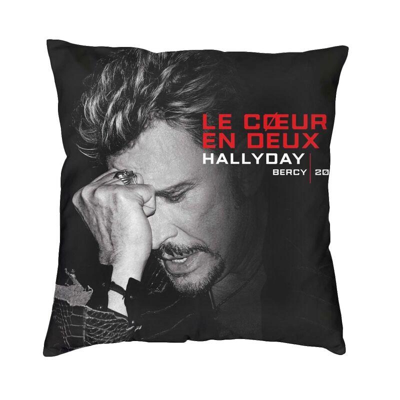

Johnny Hallyday Pillow Covers for Living Room French Rock Singer Luxury Cushion Cover Velvet Pillowcase 30x30cm