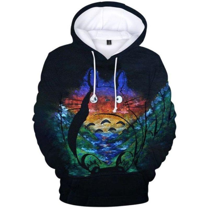 Hot Hoodies Sales Fashion Mens 3d Anime Totoro Printing Pullover Autumn Leisure Men Trendy Streetwear High Quality Sweatshirts