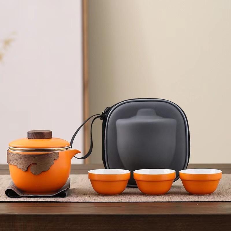 Ceramic Hand Grab Pot Kuaike Cup Portable Travel Tea Set Business Gifts Opening Event Souvenirs