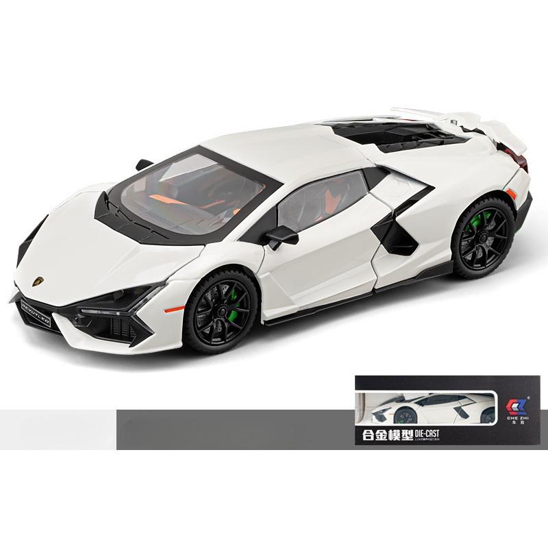 1/24 Lamborghini Revuelto Supercar Mașină din aliaj Modele și vehicule de jucărie Mașină de jucărie din metal Model de colecție de sunet și lumină Jucărie pentru copii