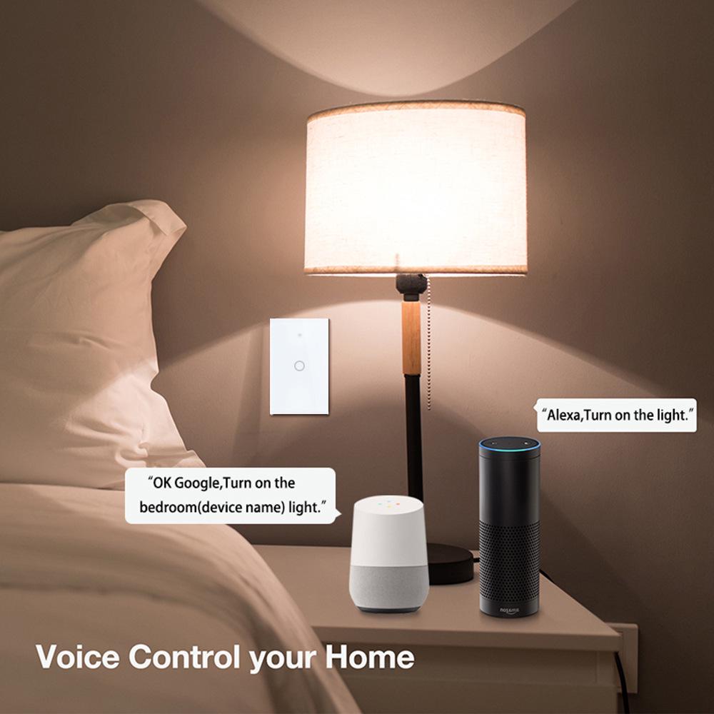 Smart WiFi Touch Switch with Siri Voice Control, Mobile App, RF Remote, and Tone Adjustment