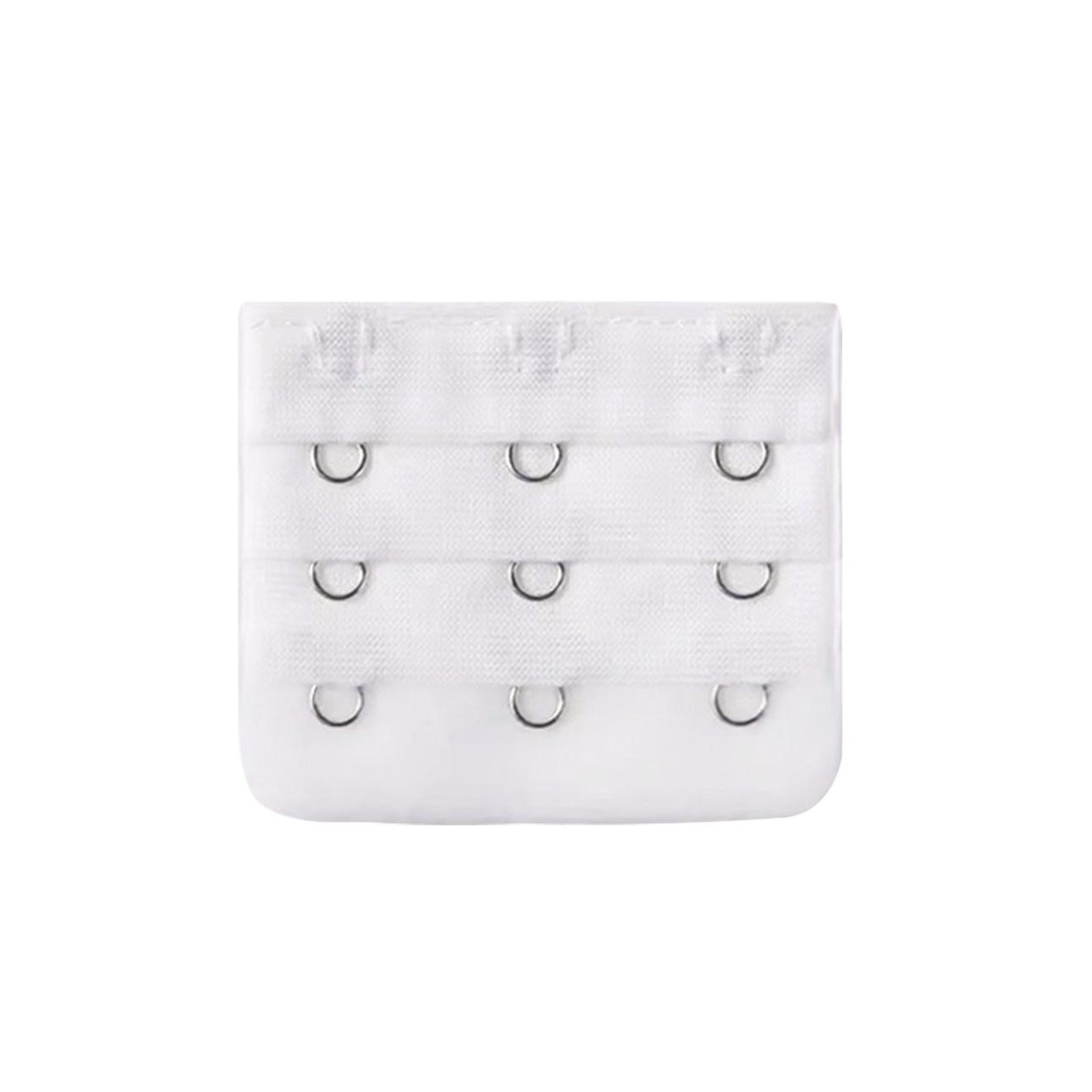 

Женское нижнее белье Застежка на спине Бюстгальтер Удлинительная пряжка Трехрядный бюстгальтер с тремя пуговицами Удлинительная пряжка Металлическая пряжка average size белый