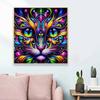 New Arrival 5D DIY Full Circle Diamond Painting "Colorful Cat" Embroidery Cross Stitch Home Decor Gift