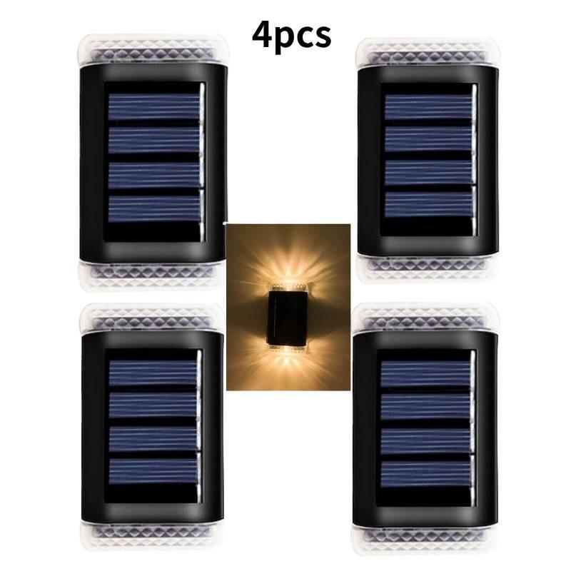 Innovative Solar Powered Dual Head Led Wall Light For Outdoor Garden And Patio Use