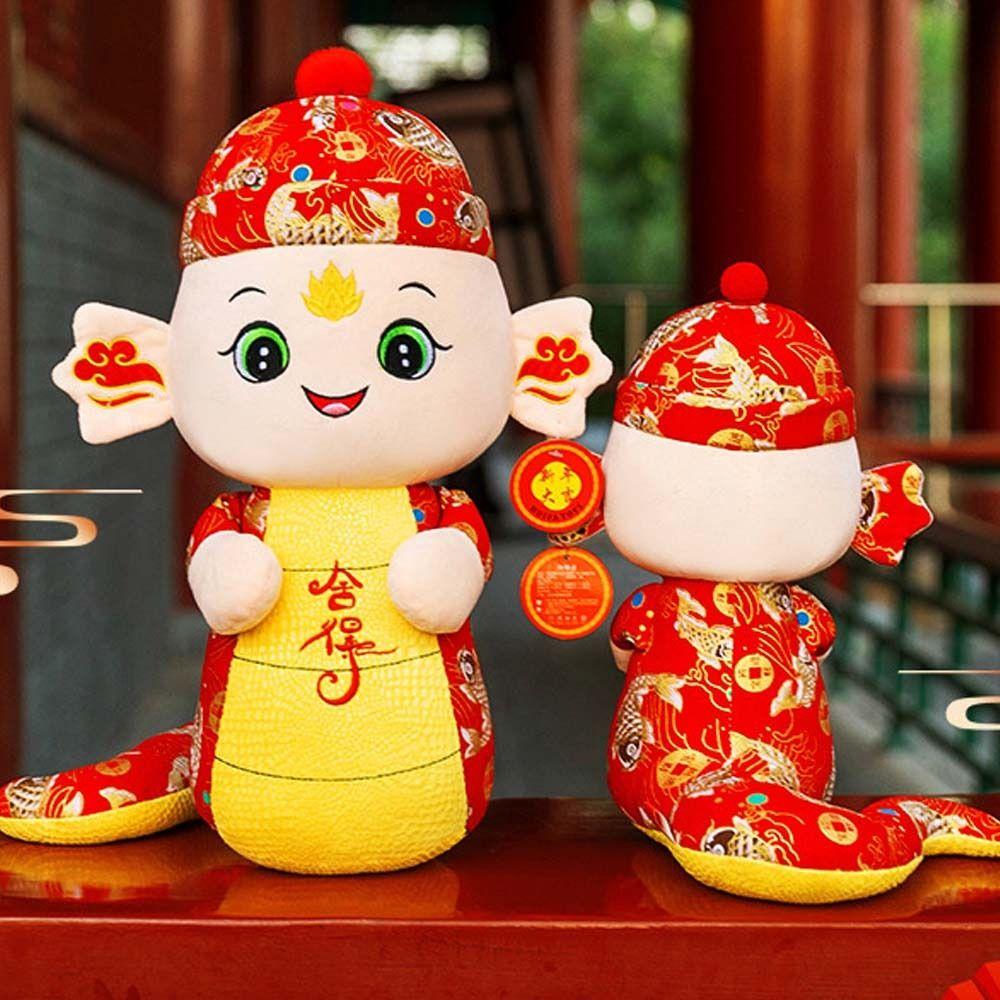 Plush Chinese Zodiac Snake Doll Cute Lucky Snake Doll Plushies  Spring Festival