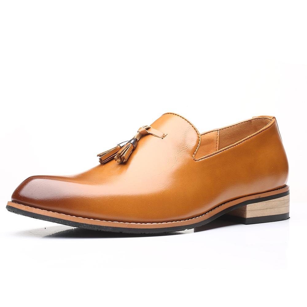 Fashion Handmade Men's Leather Shoes Casual Shoes Elegantes Men Loafers Office Formal Dress Flats Outdoor Driving Shoes Tassel Moccasins