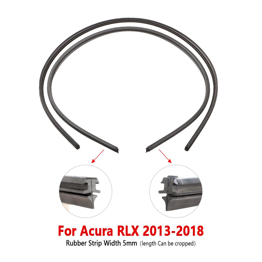 Wiper Rubber Strip for Acura RLX 2013 2014 2015 2016 2017 2018 Car Wiper Refill Accessories 1Pair