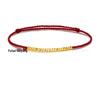 999 Gold Zodiac Red Bracelet: Crushed Disco Beads & Gold Luck Charm, Perfect Gift for Girlfriend