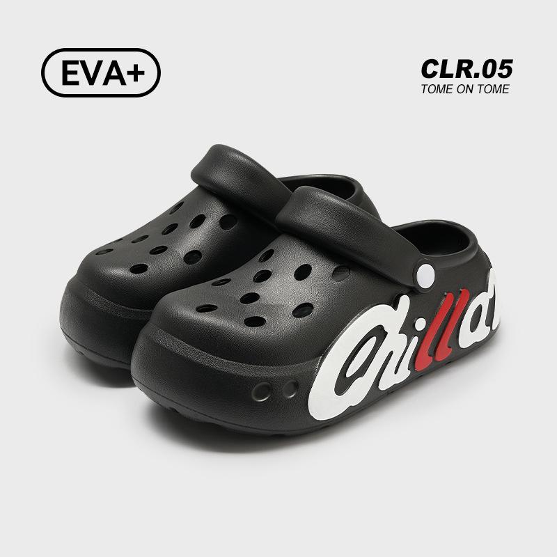 Height-increasing Thick-soled Hole Shoes Women's New Summer Outer Wear Runaway Not Tired Feet Show Legs Long Beach Sandals Non-slip Slippers
