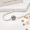 Pink Blue Purple Pansy Flower Charm Bead Accessories Gift fit European Original Silver Bracelet DIY Jewelry for Women
