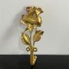 Wall Hook Hanger Metal Flower Hook with Enamel-Style Finish, Decorative Single Hook for Entryway, Bedroom, Bathroom, or Living Room