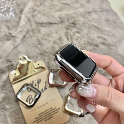 Electroplated Watch Case for Apple Watch S10- Soft TPU Watch Protective Case Shockproof Half Cover On iWatch 10/9/8/7/6/5/4/3/2/1/Se/Ultra/ultra2