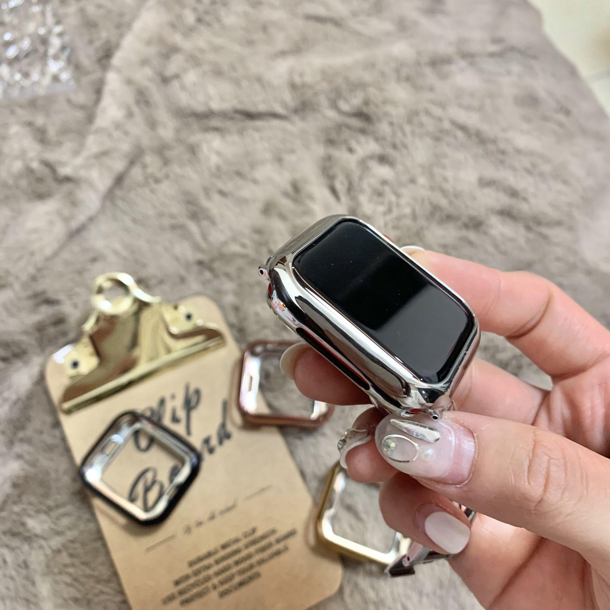 

Гальванизированный чехол для часов Apple Watch S10 - мягкий защитный чехол из ТПУ для часов, противоударный, получехол для iWatch 10/9/8/7/6/5/4/3/2/1/Se/Ultra/ultra2 42mm (Iwatch10) серебряный