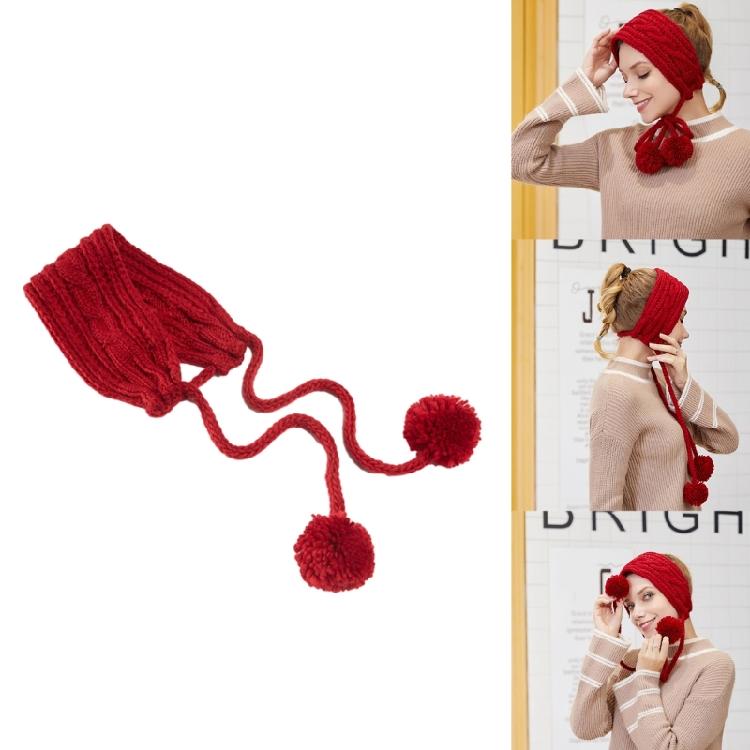 Crochet Woolen Adult Headband Girl Earmuffs Knitted Hairband For Women Teens