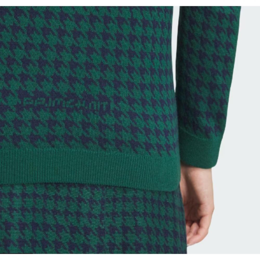 Adidas Golf 24fw Prime Knit Jacquard Long Sleeve Pullover Sweater Im7276