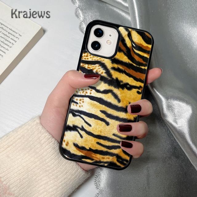 ANIMAL Tiger PRINT SKIN soft Phone Case Cover For iPhone 17 Air 16 15 14 plus 12 13 pro max coque Shell Fundas