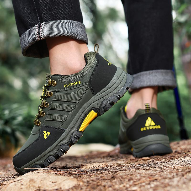 Men'S Plus Size Outdoor Hiking Shoes Four Seasons Non-Slip Comfort Casual Walking Shoes Fashion Youth Joker Sports Running Shoes