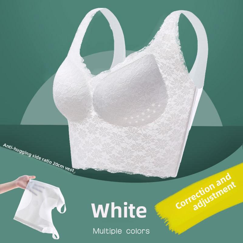 

Large Size Women s Summer Sports Vest Without A Trace Gathers The Big Chest To Show A Small Pair of Milk Bra M білий