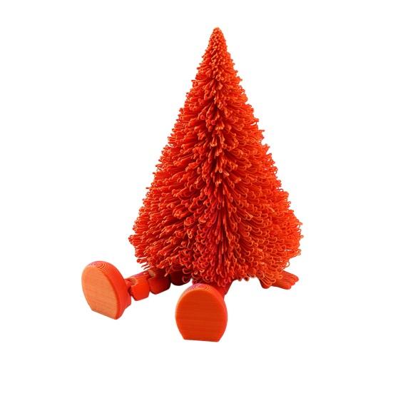 Collectable Movable Figures Christmas Tree Figure, Flexible Joints 3D Printed Holiday Atmosphere Decorations Ornament, Creative Festive Figure