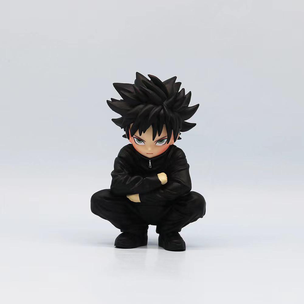 Jujutsu Kaisen Módní hračka: Gojo Satoru Stojící & Tygří hůl Hisahito Sedící Figurky - Q Verze Ozdoby do auta