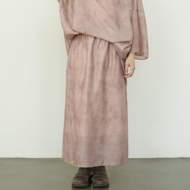 Johnature Women Vintage Solid Color Skirts Elastic Waist Summer Chinese Style Female Skirts