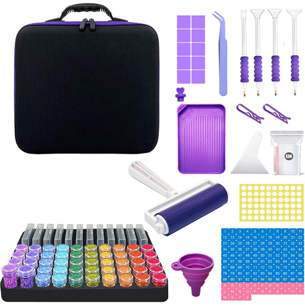 Diamond Painting Bead Storage Box Large Capacity Diamond Paintings Toolkit Diamonds Plateau Storage Case Painting Accessory Kit